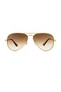 view 1 of 3 Aviator Max Sunglasses in Brown & Gold