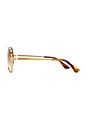 view 3 of 3 Aviator Max Sunglasses in Brown & Gold
