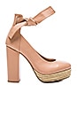 view 1 of 5 x For Love & Lemons Harper Heel in Nude Leather