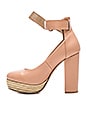 view 5 of 5 x For Love & Lemons Harper Heel in Nude Leather