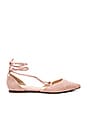 view 1 of 5 x For Love & Lemons Paloma Flat in Blush Suede
