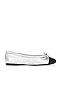 view 1 of 5 Natalia Ballet Flat in Silver & Black