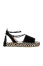 view 1 of 5 Devon Sandal in Black & Multi Weave