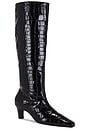 view 2 of 5 Mimi Boot in Black Patent Croco