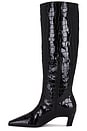 view 5 of 5 Mimi Boot in Black Patent Croco