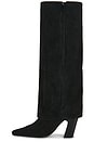 view 5 of 5 Briella Fold Over Boot in Black