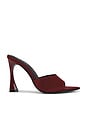 view 1 of 5 Cristina Sandal in Burgundy Satin