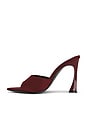view 5 of 5 Cristina Sandal in Burgundy Satin