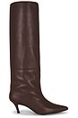 view 1 of 5 BOTTINES LIRI in Dark Chocolate Nappa