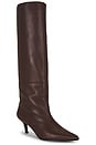 view 2 of 5 BOTTINES LIRI in Dark Chocolate Nappa