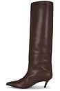 view 6 of 5 BOTTINES LIRI in Dark Chocolate Nappa