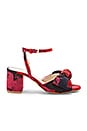 view 1 of 6 x STONE_COLD_FOX Carmine Sandal in Red Brocade