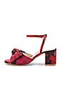 view 5 of 6 x STONE_COLD_FOX Carmine Sandal in Red Brocade