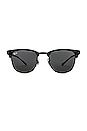 view 1 of 3 Clubmaster Metal Sunglasses in Black