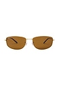 view 1 of 3 Oval Sunglasses in Brown