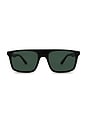 view 1 of 3 RB2222 Rectangular Sunglasses in Black & Green