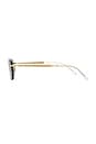view 3 of 3 Rectangular Rimless Sunglasses in Arista & Dark Brown