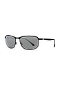 view 2 of 3 RB3671CH Chromance Sunglasses in Black On Black & Mirror Silver