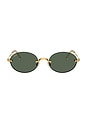 view 1 of 3 Oval Sunglasses in Gold