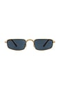 view 1 of 3 サングラス in Polished Arista Gold & Blue