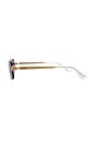 view 3 of 3 x A$ap Rocky RB3928 Rectangle Sunglasses in Gold &Clear Gradient Dark Violet