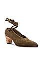 view 2 of 5 Fonda Heel in Olive Suede