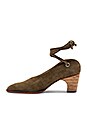 view 5 of 5 Fonda Heel in Olive Suede