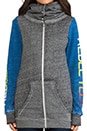 view 5 of 5 Blocked Superfluous Hoodie in Heather Gray