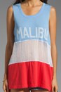 view 3 of 4 Malibu Randy Cut Off Tank in Cornflower