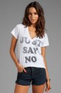 view 1 of 3 Say No Classics V Tee in White