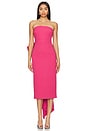 view 2 of 3 Anais Bow Midi Dress in Rose Pink