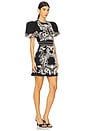 view 2 of 3 Azera Puff Sleeve Mini Dress in Black