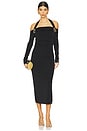 view 1 of 3 Domenica Halter Midi Dress in Black