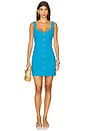 view 1 of 3 Skyla Button Mini Dress in Bright Blue