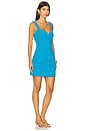 view 2 of 3 Skyla Button Mini Dress in Bright Blue