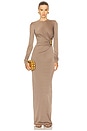 view 1 of 4 Mischa Long Sleeve Maxi Dress in Mocha