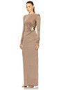 view 3 of 4 Mischa Long Sleeve Maxi Dress in Mocha