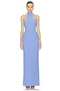 view 1 of 4 Harlynn Halter Gown in Powder Blue