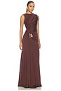 view 2 of 4 MAXIVESTIDO HAZINE in Chocolate