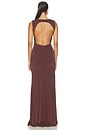 view 3 of 4 MAXIVESTIDO HAZINE in Chocolate