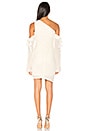 view 3 of 3 Avila One Shoulder Rouched Dress in Ivory & Bone
