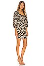 view 2 of 3 Acacia Long Sleeve Mini Dress in Giraffe Print