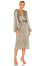 view 2 of 4 Rivero Long Sleeve Midi Dress in Gold