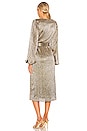view 3 of 4 Rivero Long Sleeve Midi Dress in Gold