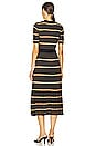 view 3 of 3 Rivoli Midi Dress in Black & Brown Stripe