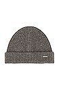 view 3 of 3 Cashmere Beanie in Charcoal