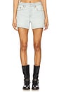 view 1 of 6 Mid Rise Boy Short in Acqua