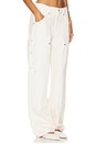 view 2 of 6 Mid Rise Workwear Wide Leg in Distressed Vintage White