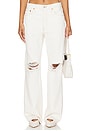 view 1 of 6 Relaxed Long Wide Leg Jeans in Vintage White Destroy