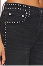 view 6 of 6 Studded Mid Rise Wide Leg in Crafted Black Stud